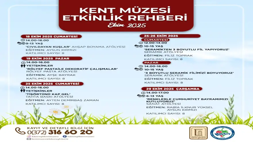 KENT MÜZESİ DOPDOLU ETKİNLİKLERLE KALDIĞI YERDEN ATÖLYELERE DEVAM EDİYOR