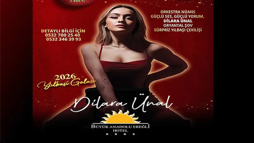 Büyük Anadolu Ereğli Hotel’de  2026 Yılbaşı Galası İçin Geri Sayım Başladı