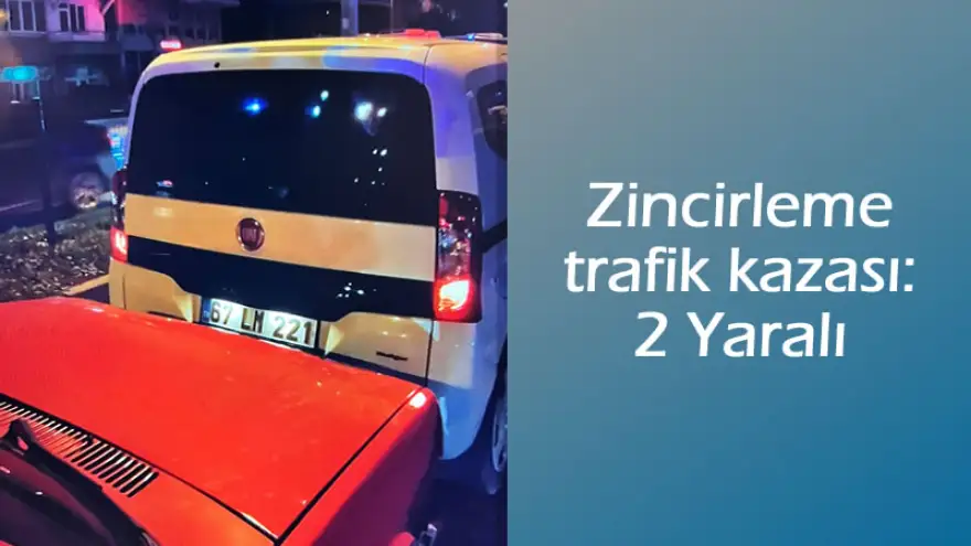 Zincirleme trafik kazasında 2 kişi yaralandı...