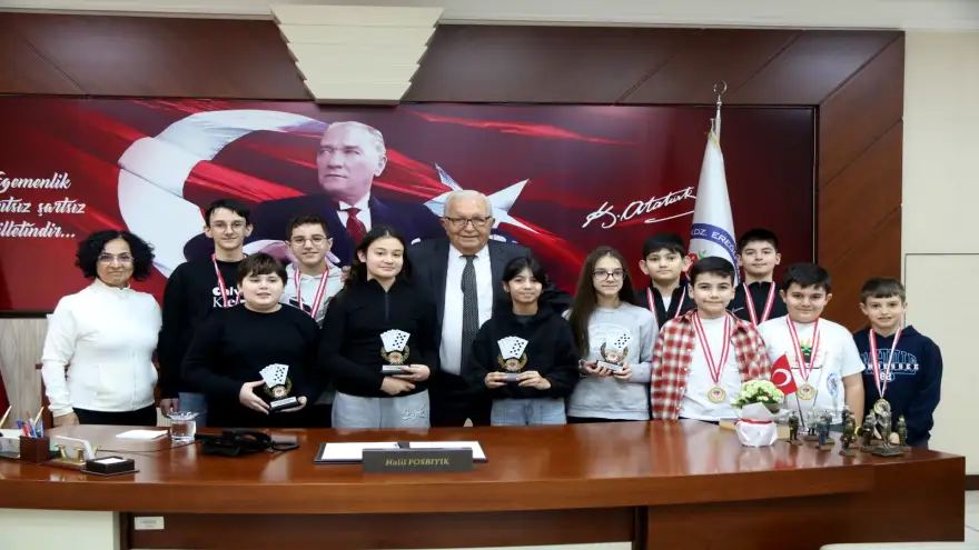 Milli Takıma Seçilen Genç Briççilerden Başkan Posbıyık’a Ziyaret