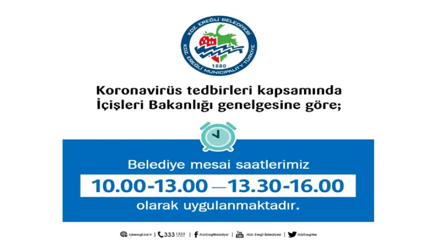 Belediye mesai saatleri değişti