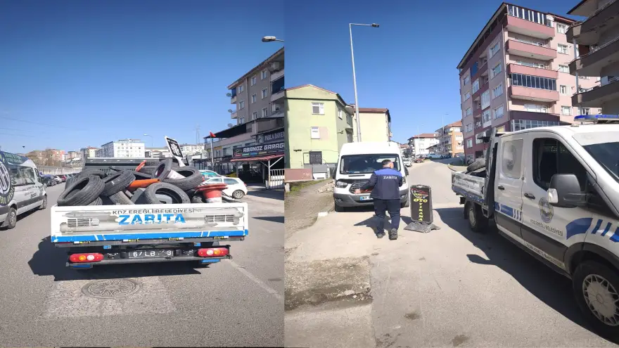 KDZ. EREĞLİ’DE İŞGALE GEÇİT YOK: KALDIRIMLAR TEMİZLENİYOR