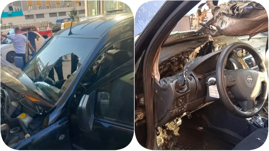 Park Halindeki Hafif Ticari Kamyonet Alev Aldı