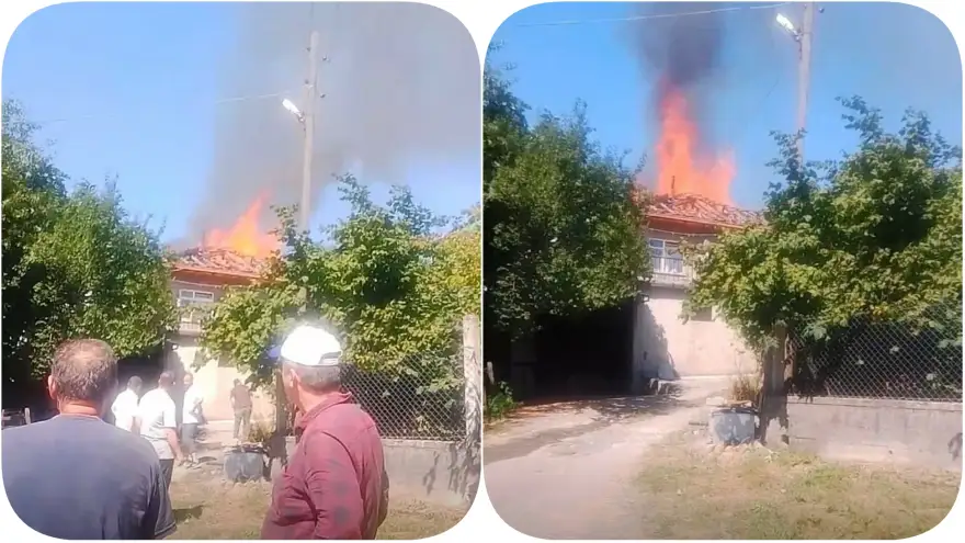 Şamlar Köyü’nde Ahşap Ev Alevlere Teslim Oldu