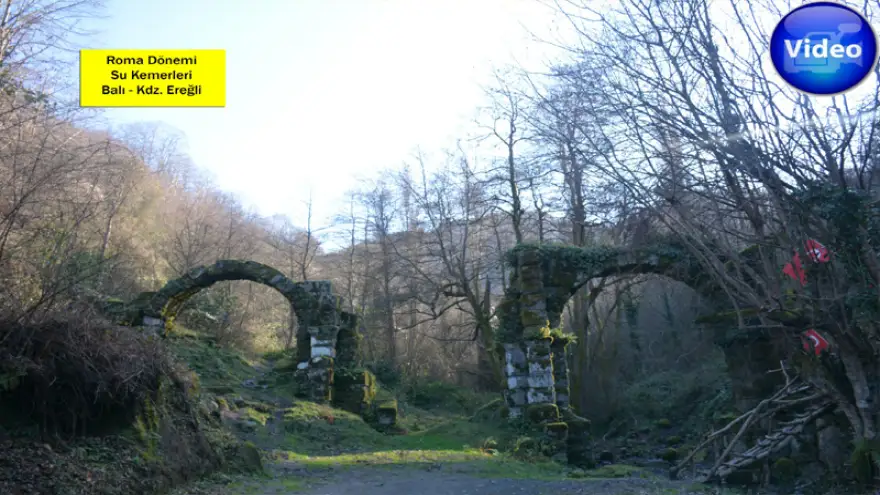 Tarihi su kemerleri yolu yapılıyor