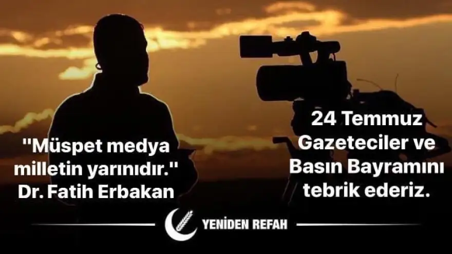 Çetinkaya: "Tüm basın mensuplarına başarı dilerim"