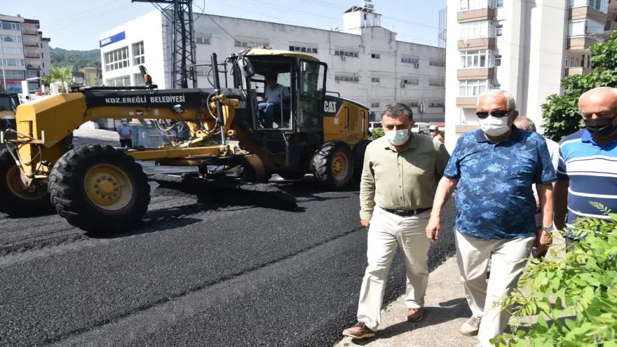 Kdz. Ereğli’de sıcak asfalt çalışmaları başladı