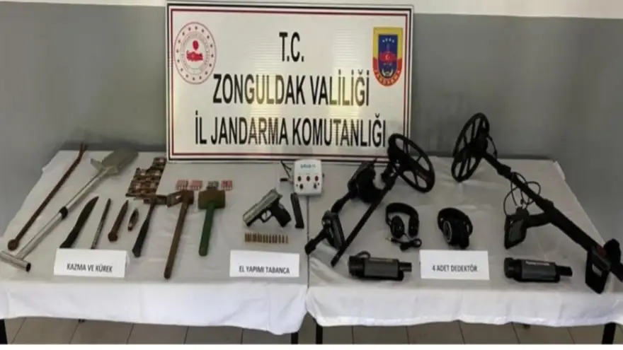 İzinsiz kazı yapan 3 kişi yakalandı