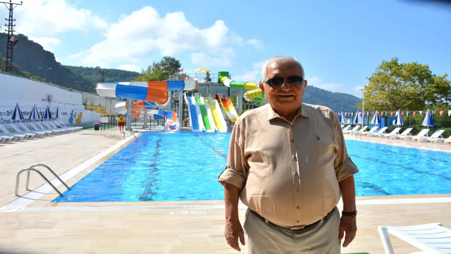 Barış plajı’nda açılan aquapark büyük ilgi gördü