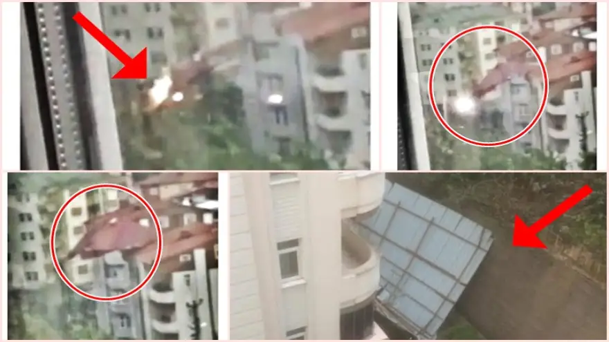 Alaplı'da kuvvetli rüzgar çatıyı elektrik hattının üzerine uçurdu  