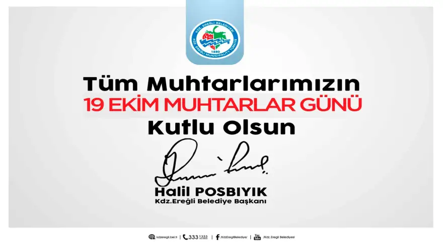 Başkan Posbıyık, Muhtarlar günü’nü kutladı