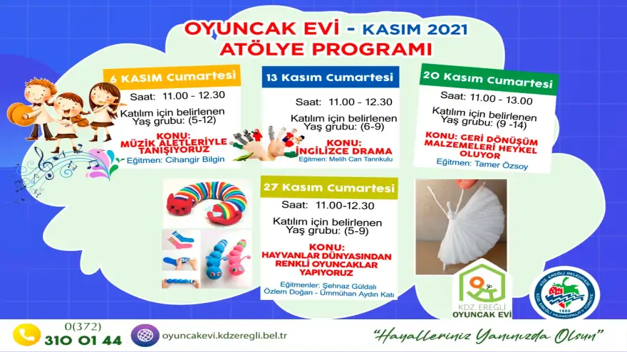 Oyuncak evi etkinlikleri Kasım’da da dolu dolu