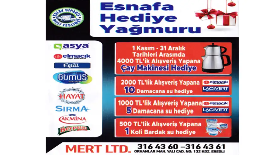 Esnafa hediye yağmuru