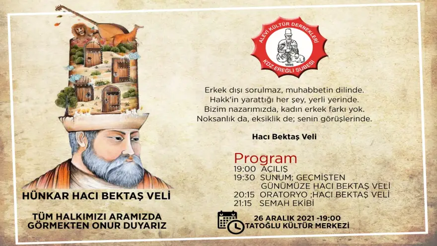 Hünkar Hacı Bektaş Veli Anma Programı