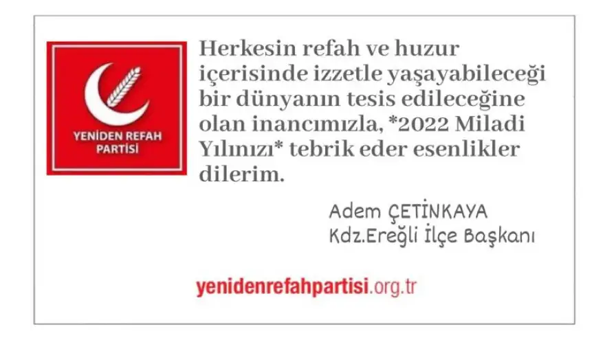 Yeni yılınızı kutlar, sağlıklı ve mutlu bir yaşam diler