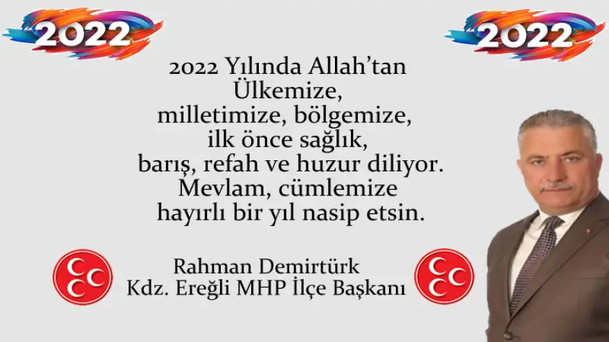 Yeni yılınızı kutlar, sağlıklı ve mutlu bir yaşam diler