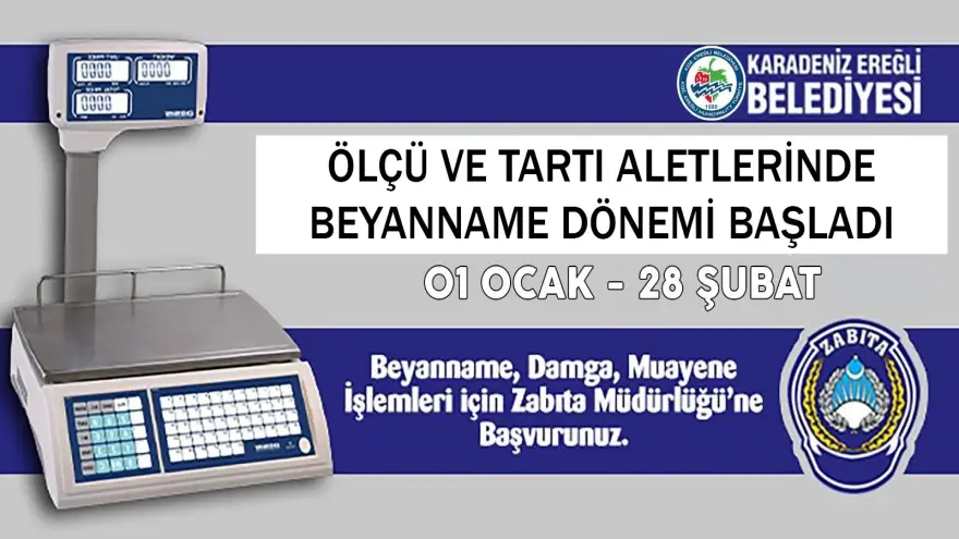Ölçü ve Tartı Aletlerinde Beyanname Dönemi Başladı