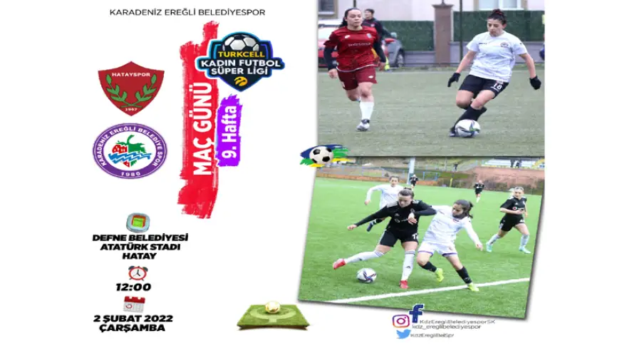 Kadın futbolcular Hatay maçına hazırlanıyor