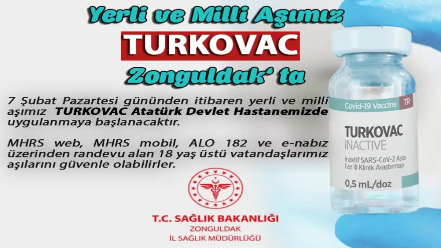 Yerli aşı TURKOVAC Zonguldak'ta...