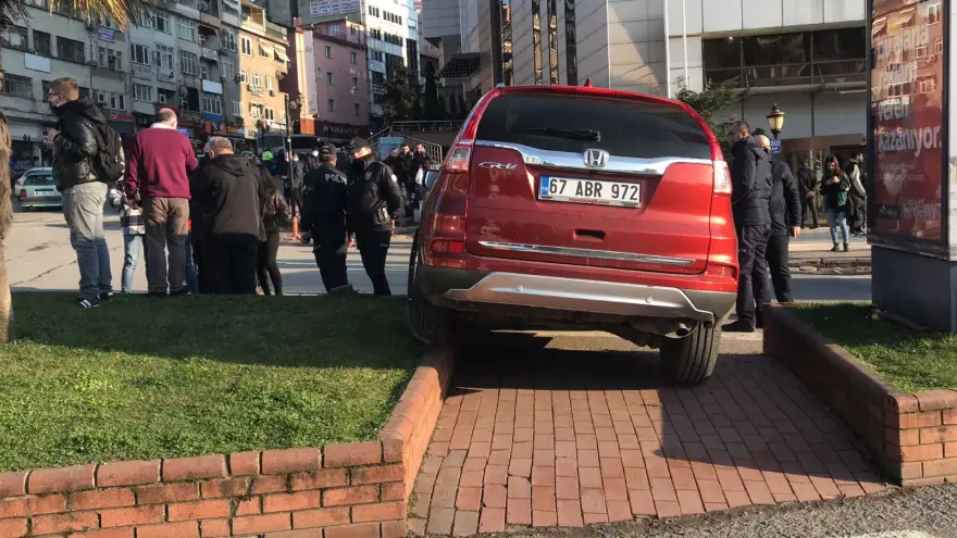 Otomobil refüje çıktı