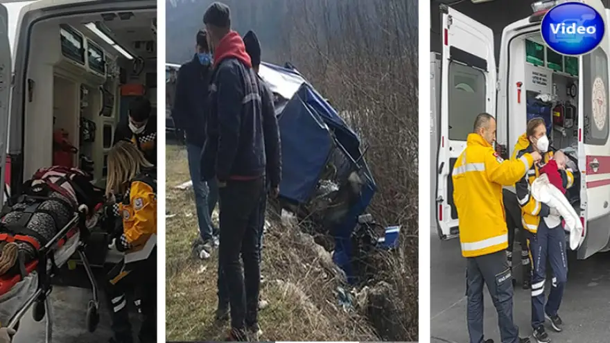 Alaplı'da patpat devrildi: 5 Yaralı