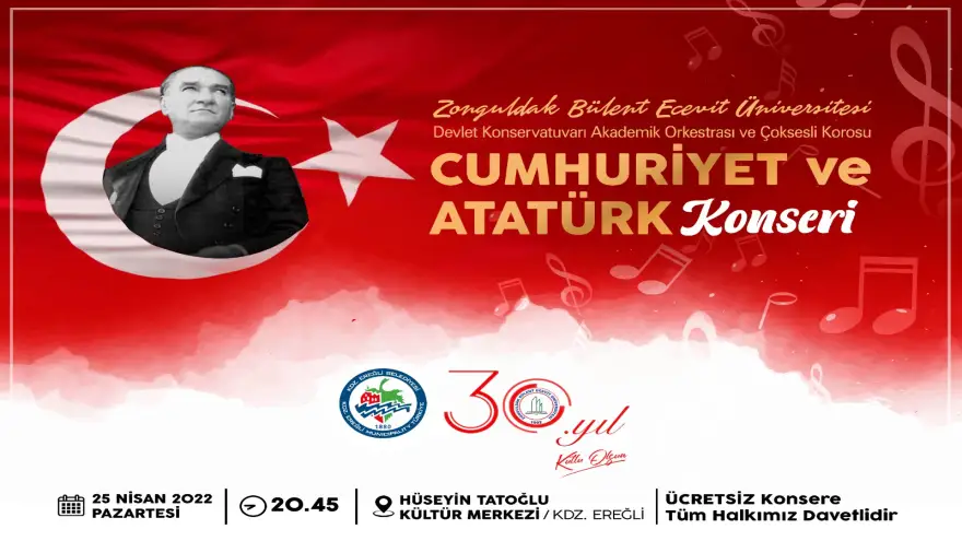 25 Nisan’da Cumhuriyet Ve Atatürk Konseri