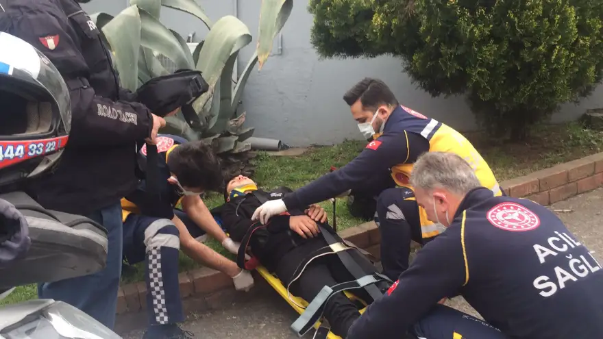 Dominos Pizza’ya ait motokurye yaralandı...