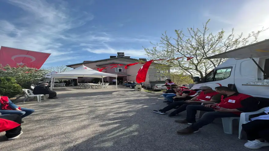Kızılay, Şehit Korkmaz'ın evinde hazırlıkları tamamladı