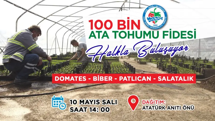 100 bin Ata tohumu fidesi dağıtacak