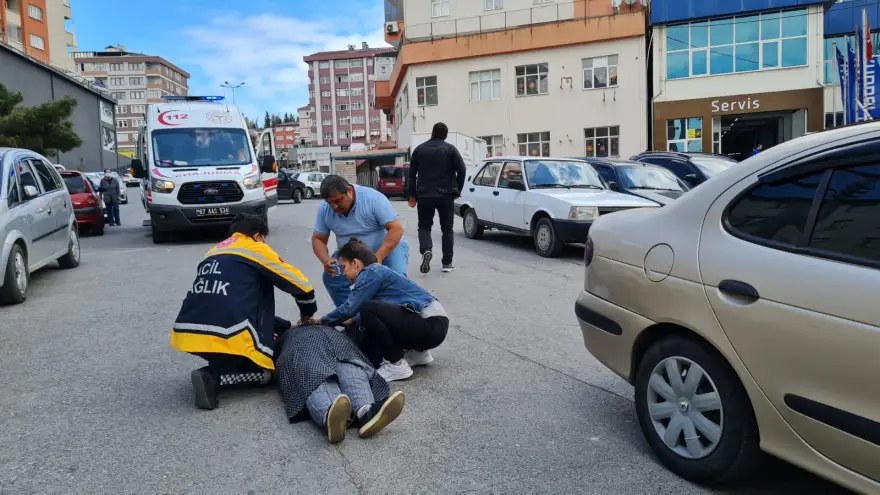 Aracın çarptığı yaya yaralandı