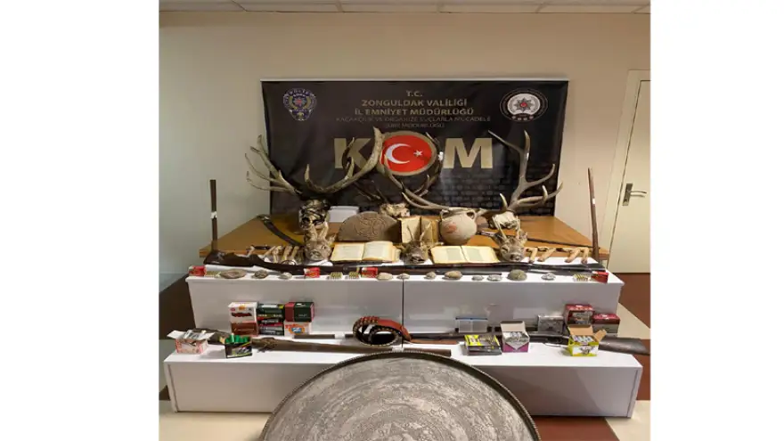 Kızıl geyik ve karaca başı ele geçirildi