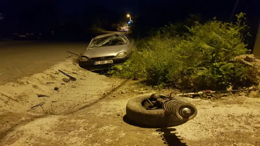 Takla atarak su kanalına düştü