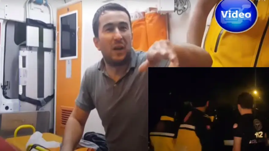 Aracı sele kapıldı, İtfaiye aracın tavanından aldı...