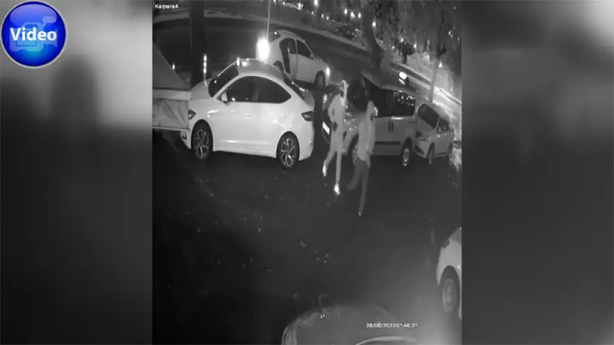 Silahlı saldırı olayını gerçekleştirenler güvenlik kameralarına yakalandı