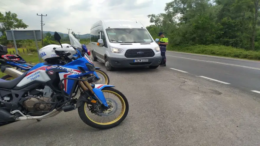 Zonguldak İl Jandarma Komutanlığı'ndan trafik denetimi