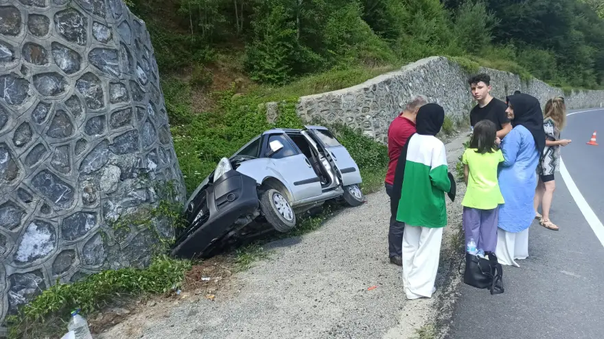 Hafif ticari kamyonet su kanalına düştü...