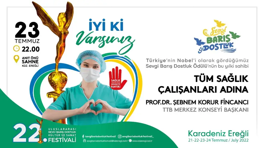 SBD Ödülü sağlık çalışanlarına takdim edilecek.