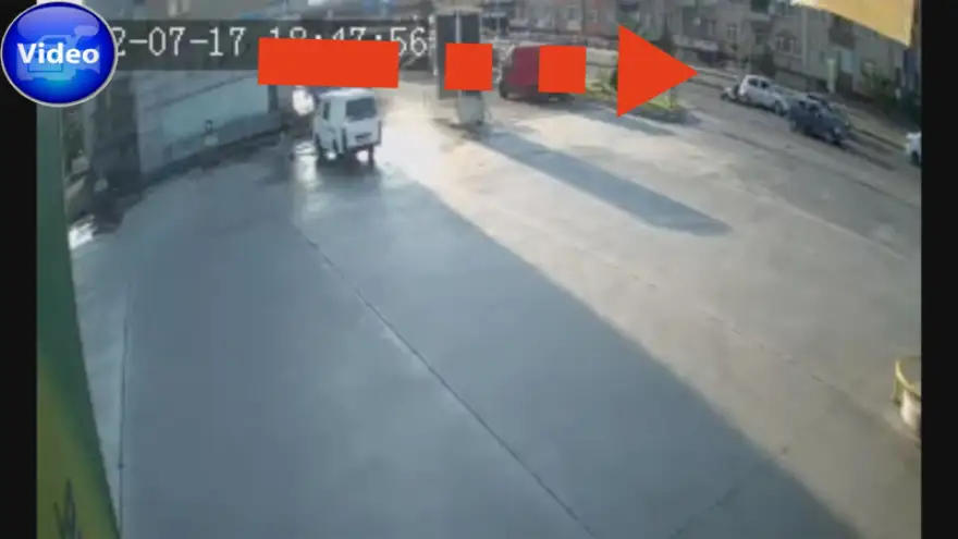 Kaza anı kameralara yansıdı...