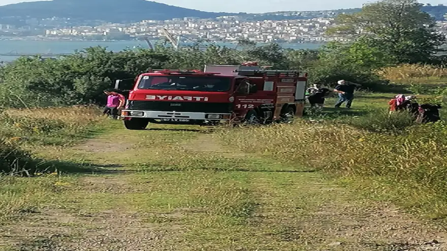 Gülüçte trafoda başlayan yangın çalılıklara sıçradı.