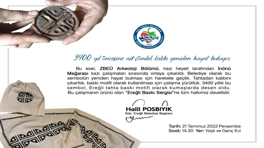 3400 Yıllık Baskı Kalıbı Yeniden Hayat Buluyor