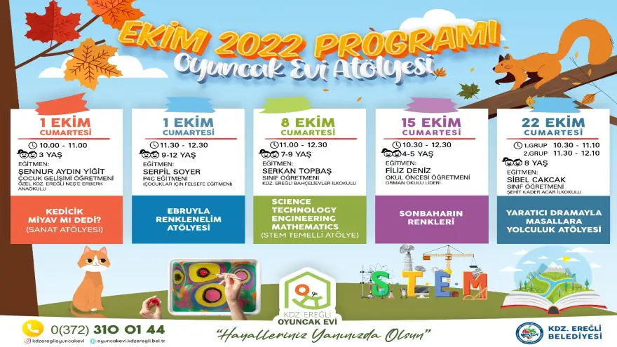 Oyuncak Evi Ekim Ayı Programı Açıklandı