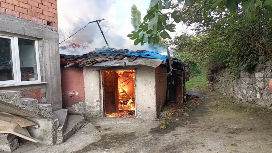 Yazıcılar köyünde yangın..