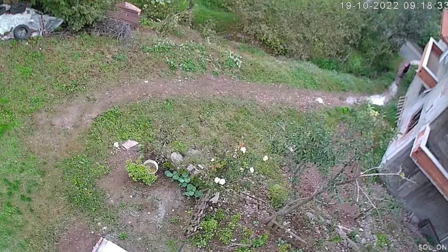 Komşusunun evinin yoluna insan ve hayvan dışkısı atarken kameralara yakalandı..