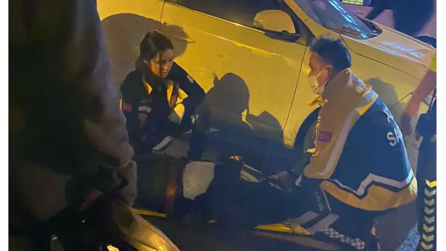 Motosiklet Otomobile Çarptı: 1 Yaralı 