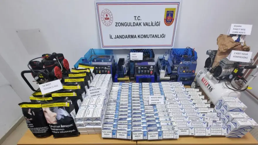 Jandarmadan kaçak sigara operasyonu