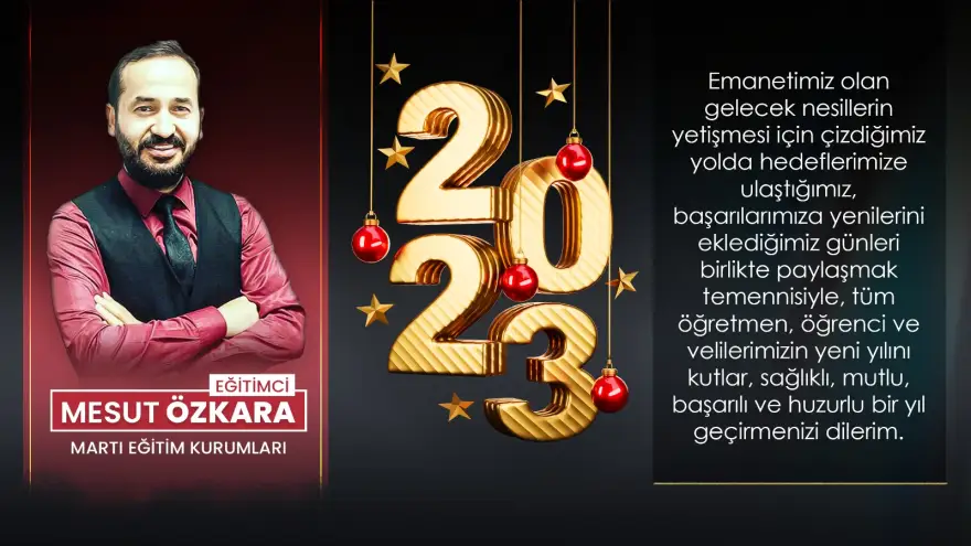 Yeni yılınızı kutlar, sağlıklı ve mutlu bir yaşam diler