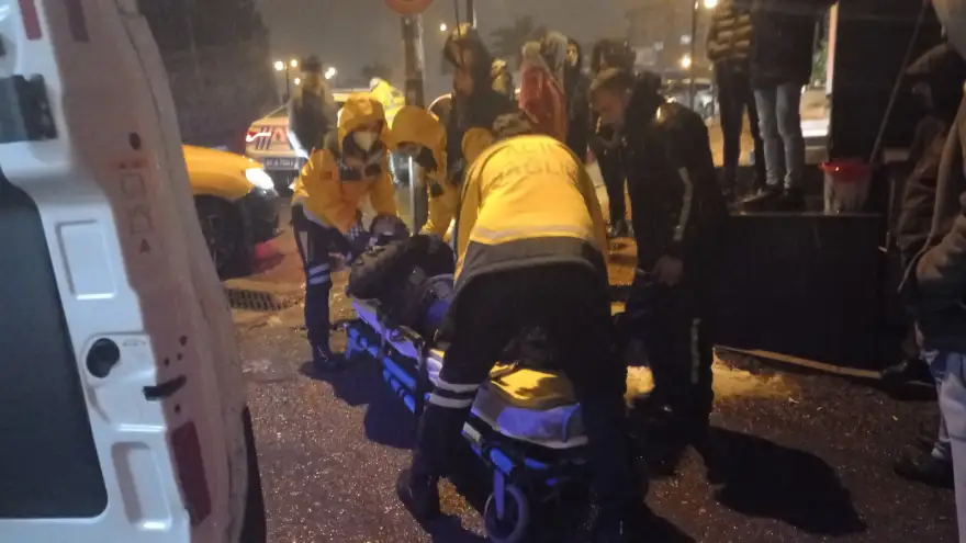 Motosiklet sürücüsü yaralandı