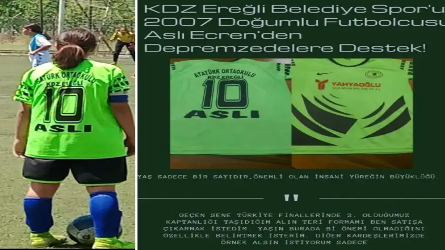 Depremzedeler için formasını açık arttırmaya çıkardı