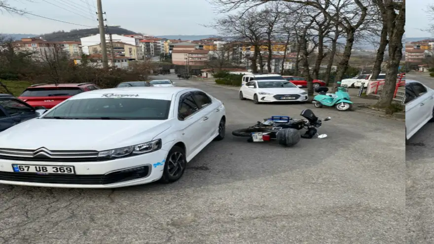 Otomobil ile motosiklet çarpıştı: 1 Yaralı 