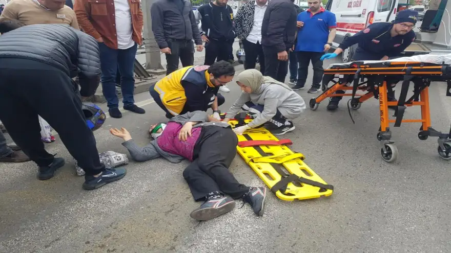 Kırmızıda geçti, hastanelik oldu